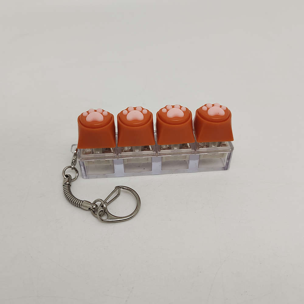 Siliconen zachte kat klauwen sleutelhanger sleutelhanger hanger mobiele telefoon rugzak hanger desktop accessoires decompressie pers gereedschap