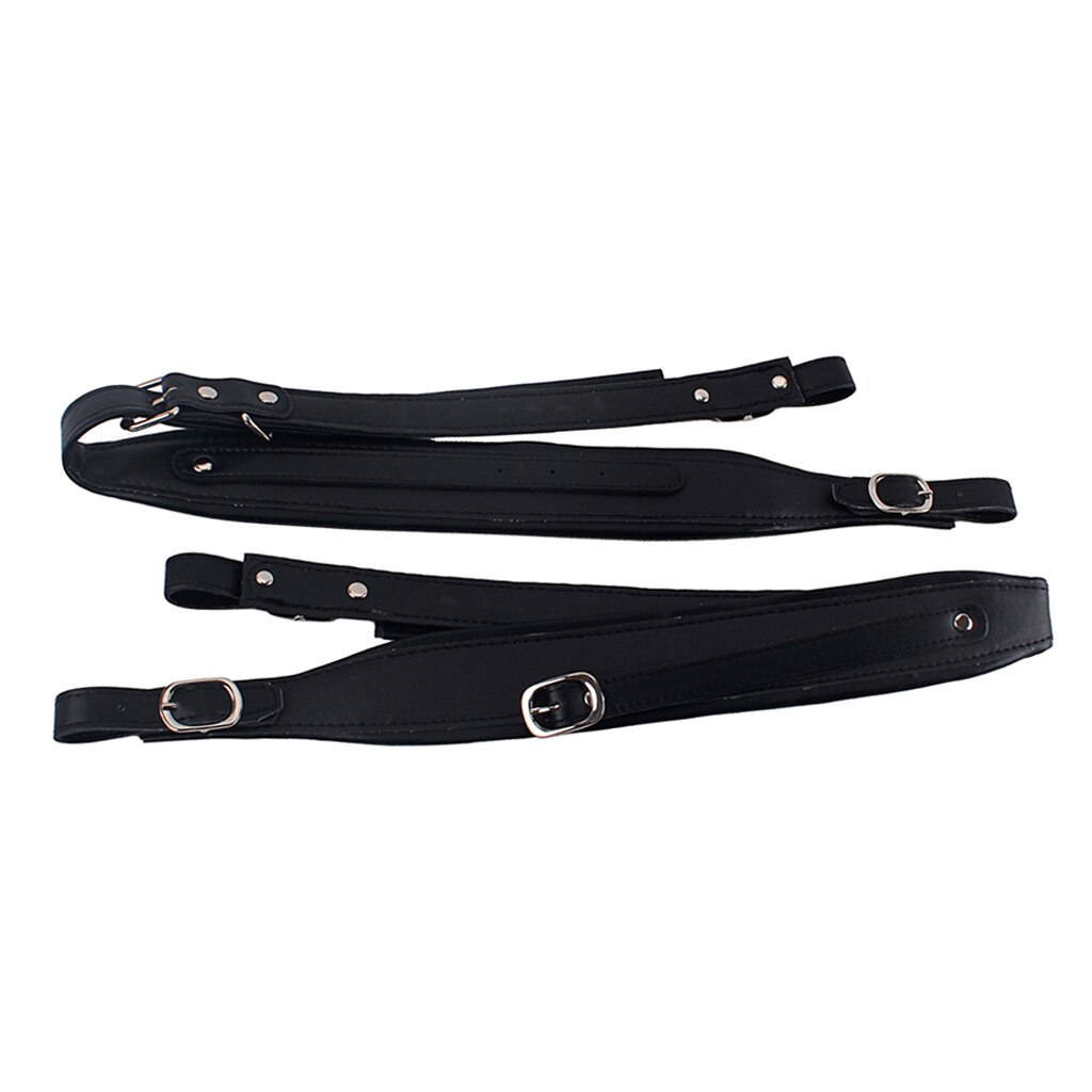 Zwarte Accordeonriemen, Lederen Zachte PU-accordeonriemen, Verstelbare Accordeonschouderriem, Accessoires voor Muziekinstrumenten, voor de Meeste Accordeons met 16-120 Bas(zwart
