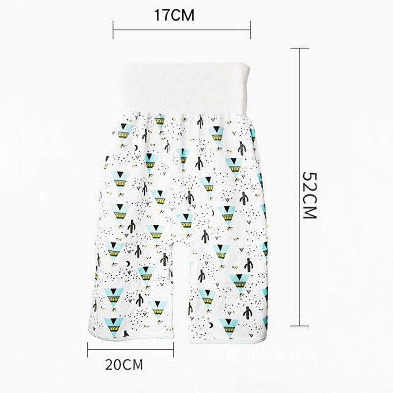 washable prevent bed wetting pure cotton high waist diaper pants prevent leakage of urine learning traning pants