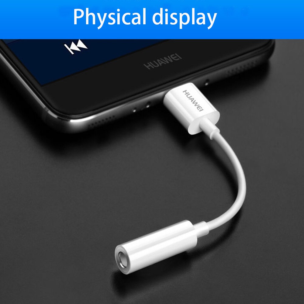 Câble Audio HUAWEI Type C 3.5 Jack câble pour écouteurs USB C à 3.5mm adaptateur pour écouteurs pour Huawei P10 P20 pro Mate 10 Pro 20