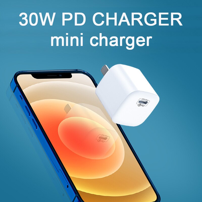 Mini Telefoon Oplader Pd 30W Voor Iphone 13 12 Mini Pro Max Eu Vs Lader Voor Samsung Galaxy fast Charger USB-C Poort Charing