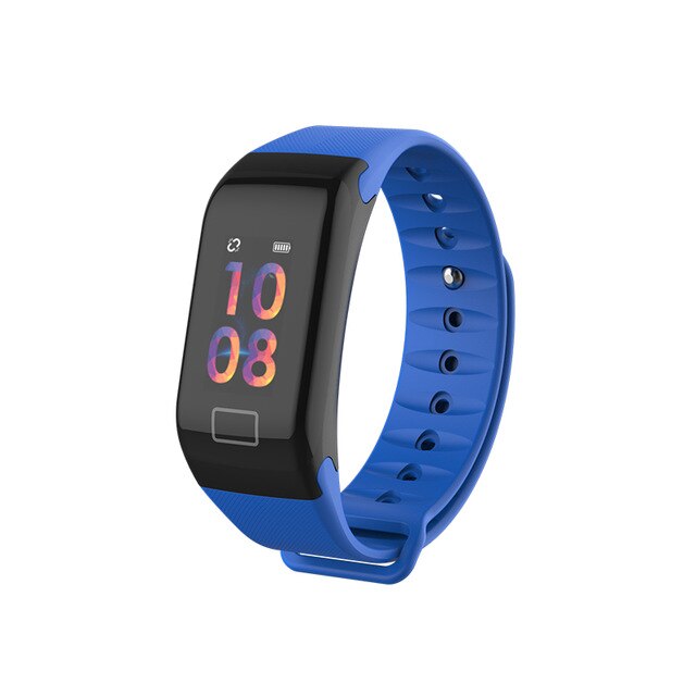 Smart Horloge Band Stappenteller Horloges Silicagel Armband Gezondheid Horloge Fitness Band Polsband Bloeddruk Hartslagmeter: Blauw