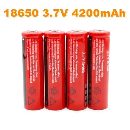 Cien % 18650 3,7 V linterna frontal batería recargable batería recargable de iones de litio 18650