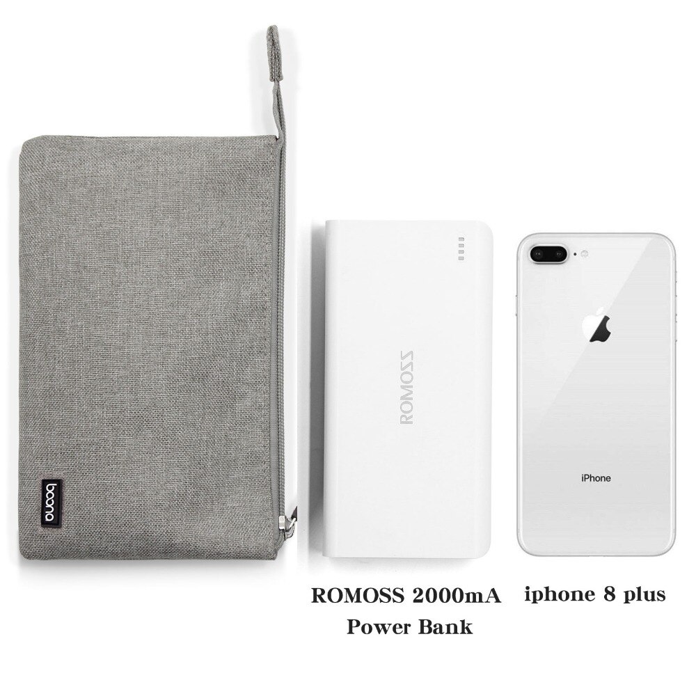 Doppio Strato di Accessori Elettronici Sacchetto di Immagazzinaggio Sacchetto Del Telefono mobile Del Sacchetto Del Cellulare Powerbank Portafoglio da Viaggio Portatile Caso