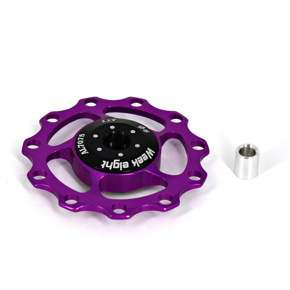 11T Wheel Rear Derailleur Pulley MTB Bike Bearing Jockey Wheel Rear Derailleur Pulleys Road Bike Guide Roller Cycling Accessory: 11T rear purple