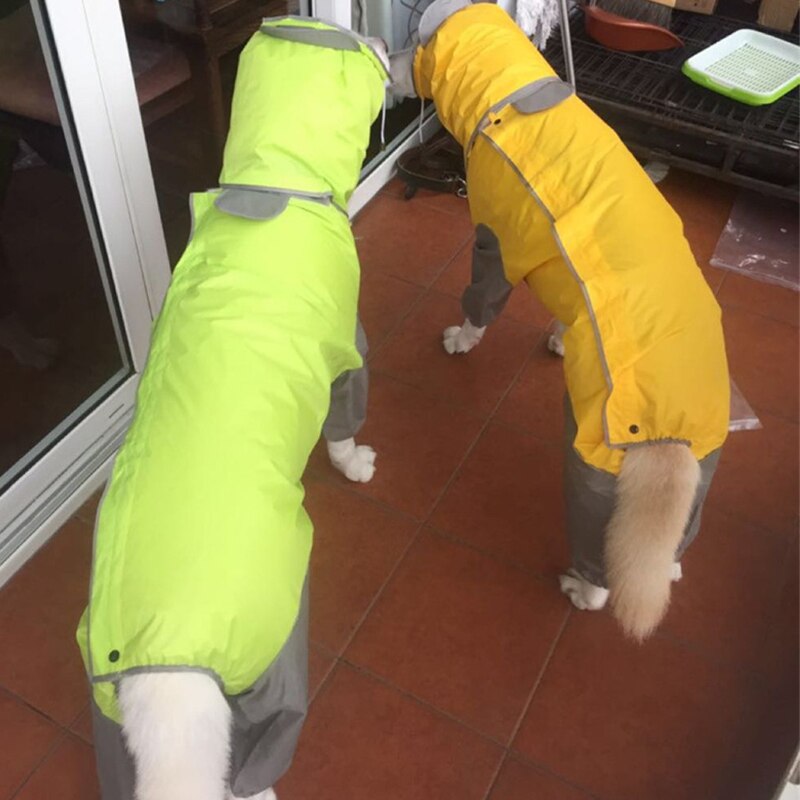 Manteau imperméable à capuche pour grands chiens, veste de pluie réfléchissante, poncho pour petits, moyens et grands chiens