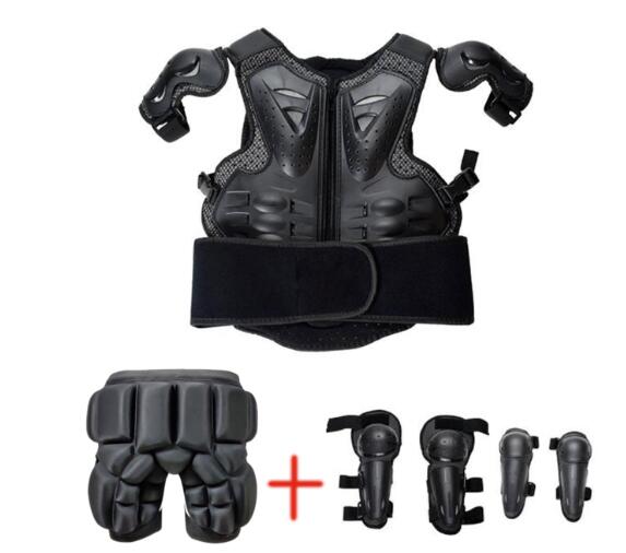 Child Youth Motocross Body Protect Armor Vest Downhill Mountain bike Knee Elbow Guard
