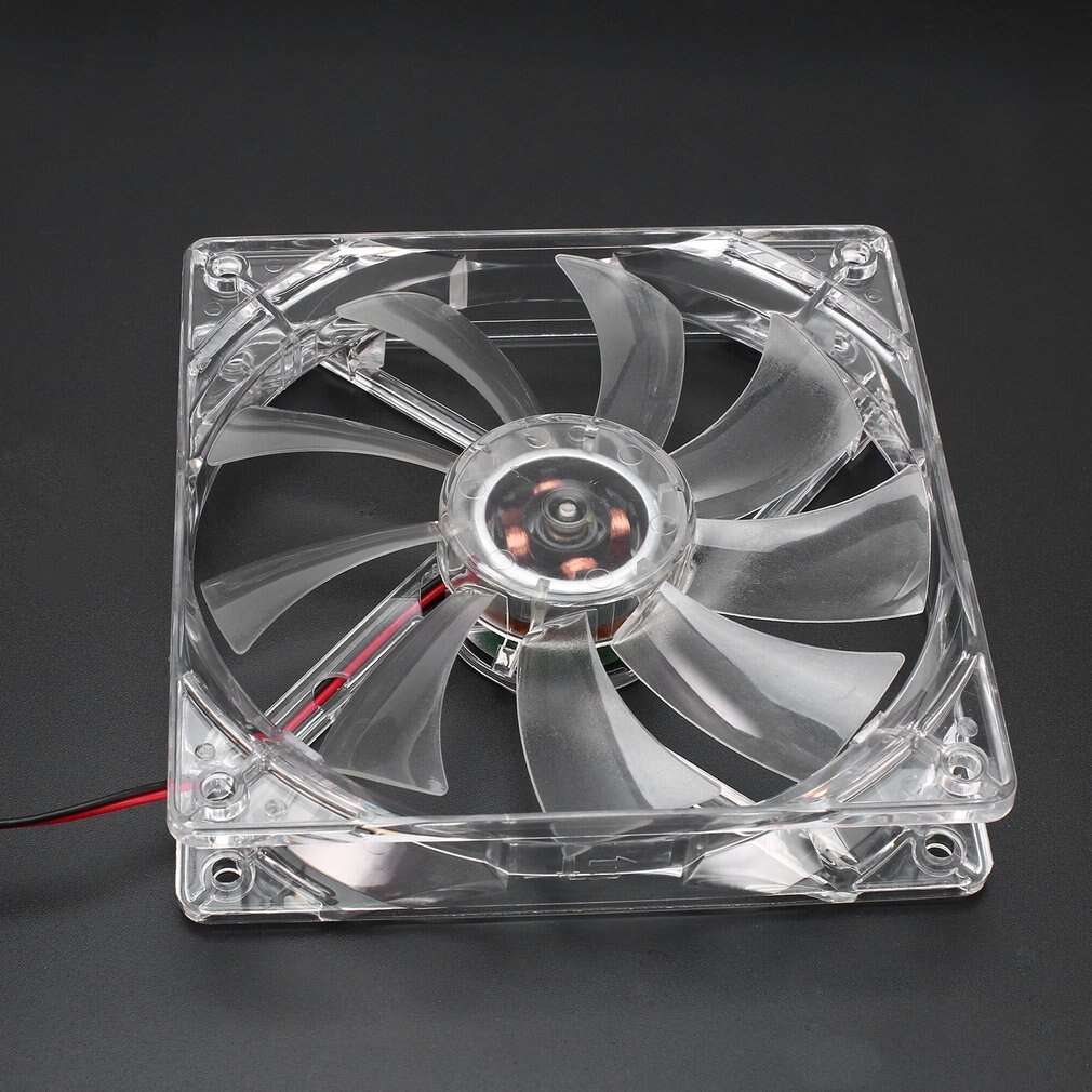 PC Computer Fan Quad 4 LED Light 120mm PC Computer Case Cooling Fan Mod Quiet Molex Connector Easy Installed Fan 12V