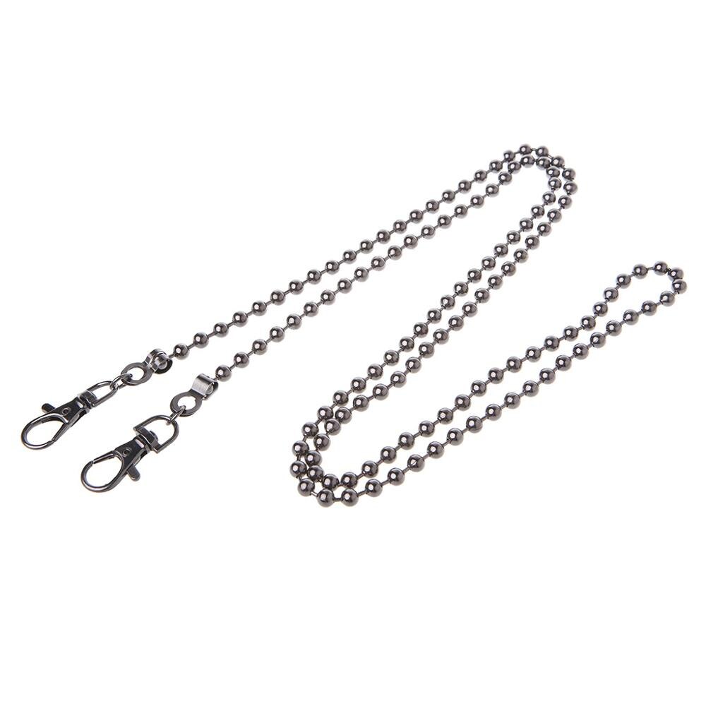 Thinkthendo Lange 120 Cm/50 Cm Luxe Mode Metalen Portemonnee Ketting Bandjes Handvat Schoudertas Cross Body Vervanging Handtas: 120cm-black