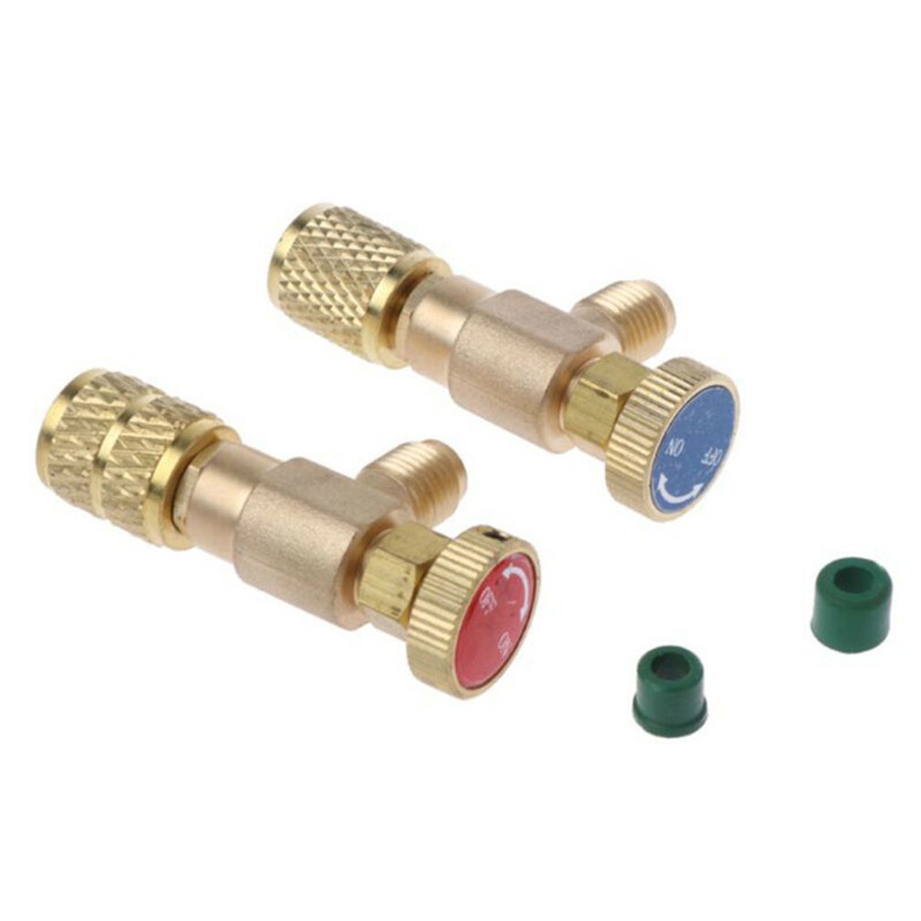 Refrigeration Charging Air Conditioning Adapter For R410A R22 1/4" Liquid Safety Valve Hose R22 Copper Adapter