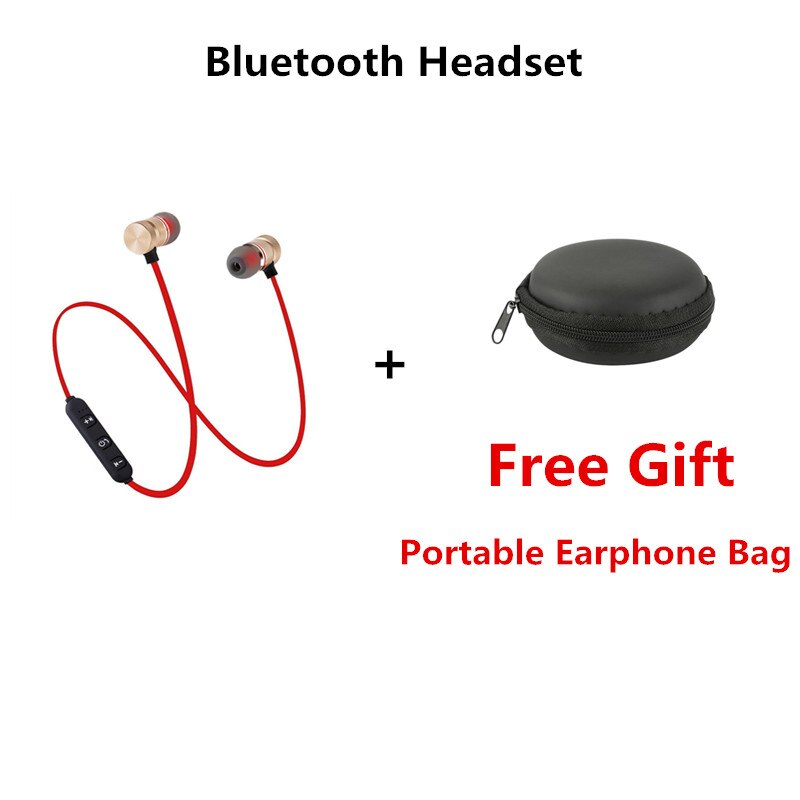 M9 magnetische draadloze bluetooth in-ear hoofdtelefoon oordopjes met microfoon voor smartphone + hoofdtelefoon opbergdoos: 5