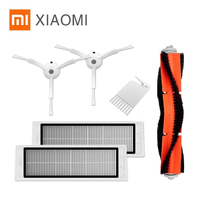 XIAOMI-Robot aspirador MIJIA 1 1S 2 Roborock S5, piezas de repuesto originales, Kits de filtro HEPA, rodillo lateral, cepillo principal, mopa de pared: Xiaomi Spare Parts