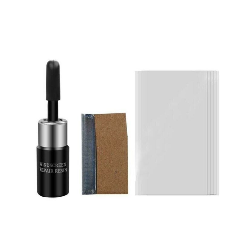 Car Window Glass Crack Chip Resin Windscreen Repair DIY Tool Kit Windshield Part A0NE: Black