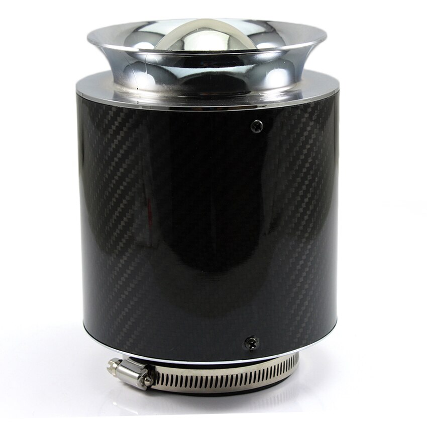 Filtro de aire R-EP para coche, limpiador Universal de alto flujo de 76mm/3 pulgadas, alto rendimiento para entrada de aire frío, cubierta de carbono, filtro de aire deportivo