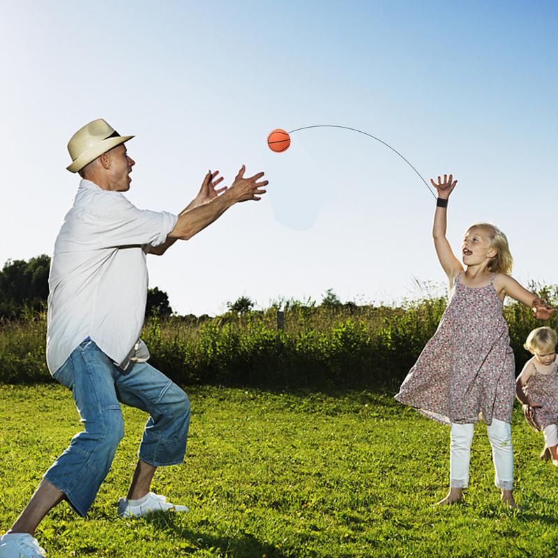 Balle de retour du poignet en caoutchouc élastique, exercice du poignet, main, collectionner, extérieur, intérieur, rebondissant, bracelet, jouets pour enfants