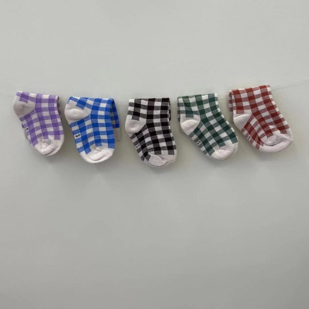 Milangel-Calcetines geométricos para bebés, medias de longitud media, 5 par/lote