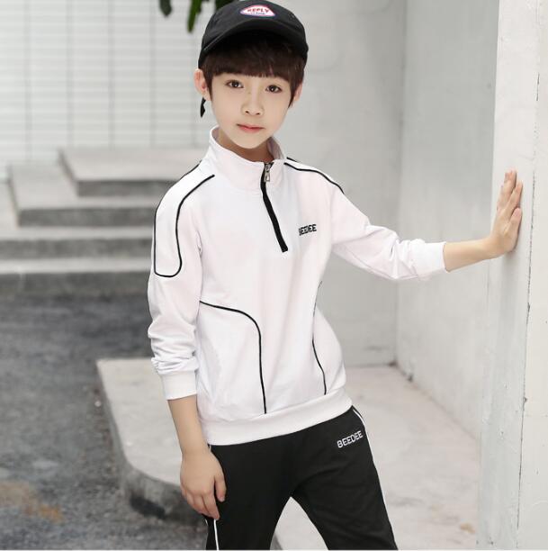 Boys' spring wear suit 8 medium and large children old children 3-13 years old spring and autumn sports tide clothes