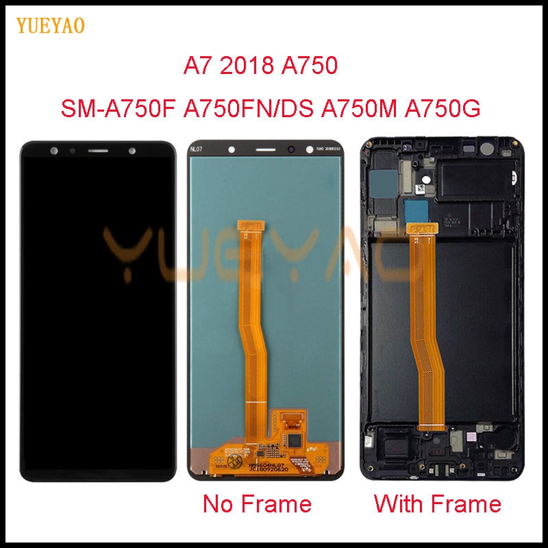 Voor Samsung A7 Display Voor Samsung Galaxy A7 A750 A750G SM-A750F Mobiele Telefoon Display Touch Screen Digitizer Vergadering