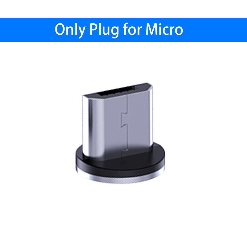 Awei led magnetische kabel 3 in 1 oplaadkabel snel 360 graden type c usb-kabel micro usb magnetische oplader snel voor mobiele telefoon: Micro usb-stekker