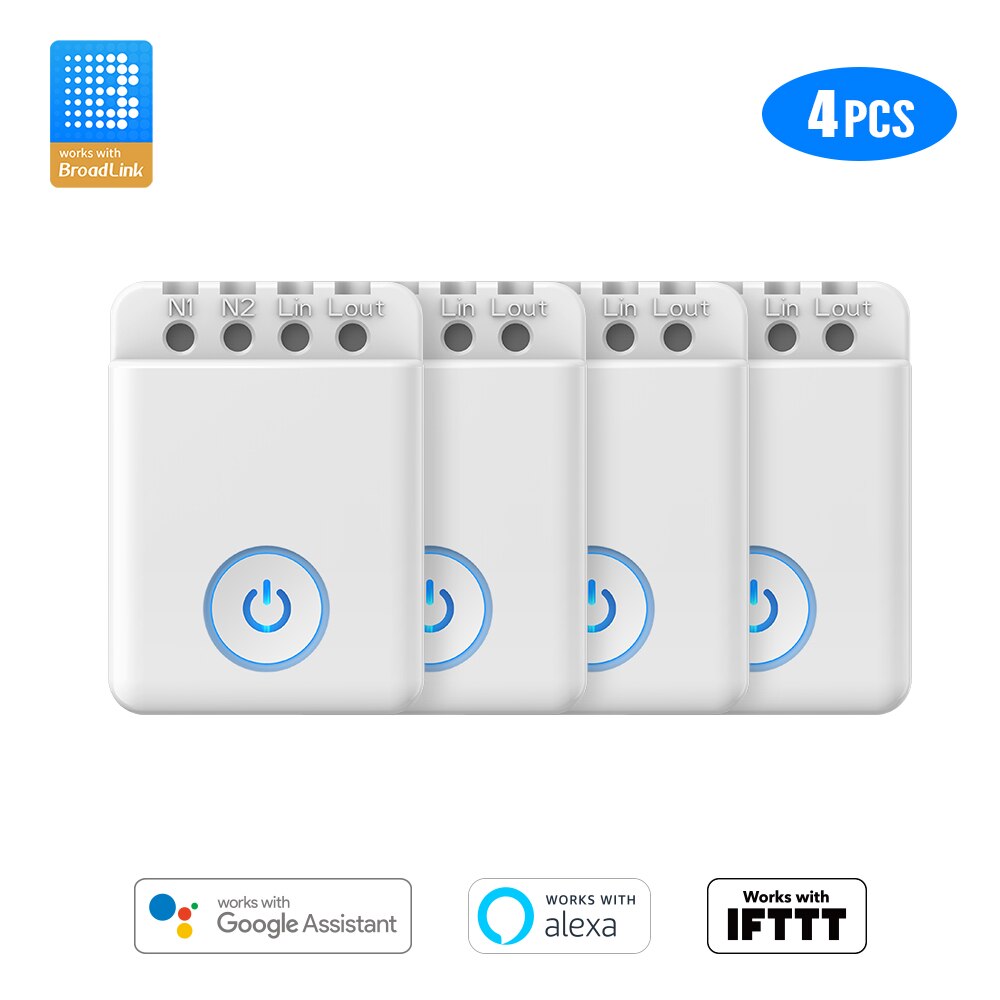 Broadlink bestcon mcb 1 wifi controller switch smart home automation wireless remote switch af ios android 1/2/3/4/5/6/8/10- pack: 4 stk