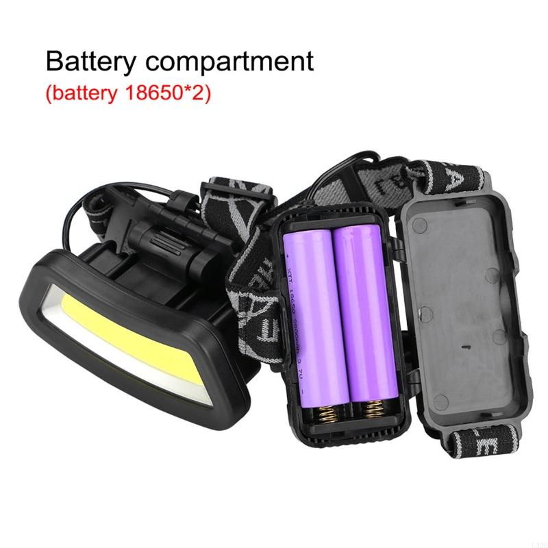 Cob Headlight Led Headtorch Flashlight Headlamp Waterproof Safe Camping Cycling