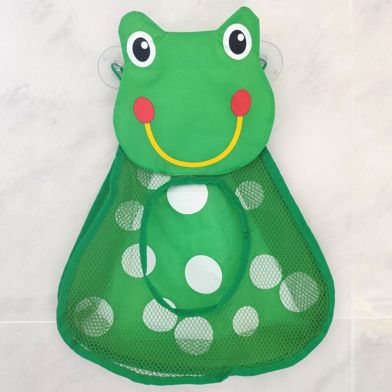 Animal Frog Duck Baby Bath Toy Organizer forte ventosa Mesh Toy Storage Bag impermeabile bagno Organizer giocattolo d&#39;acqua per bambini: Frog-TI348A