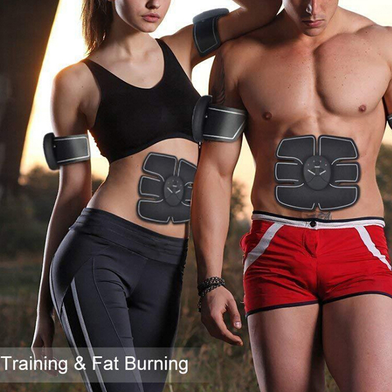 Svart smart trådlöst fitnessinstrument värd kiselgel muskel träning träning massage maskin tillbehör controller