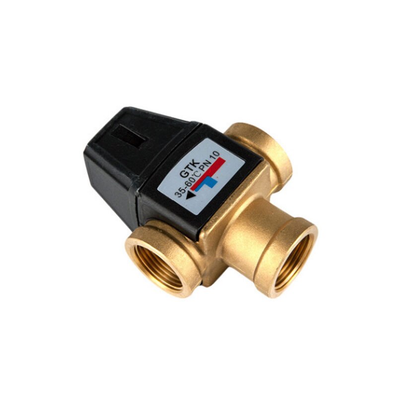 Válvula termostática de 3 vias, dn20/25, rosca fêmea/macho, bronze, aquecedor solar de água, acessório de banheiro