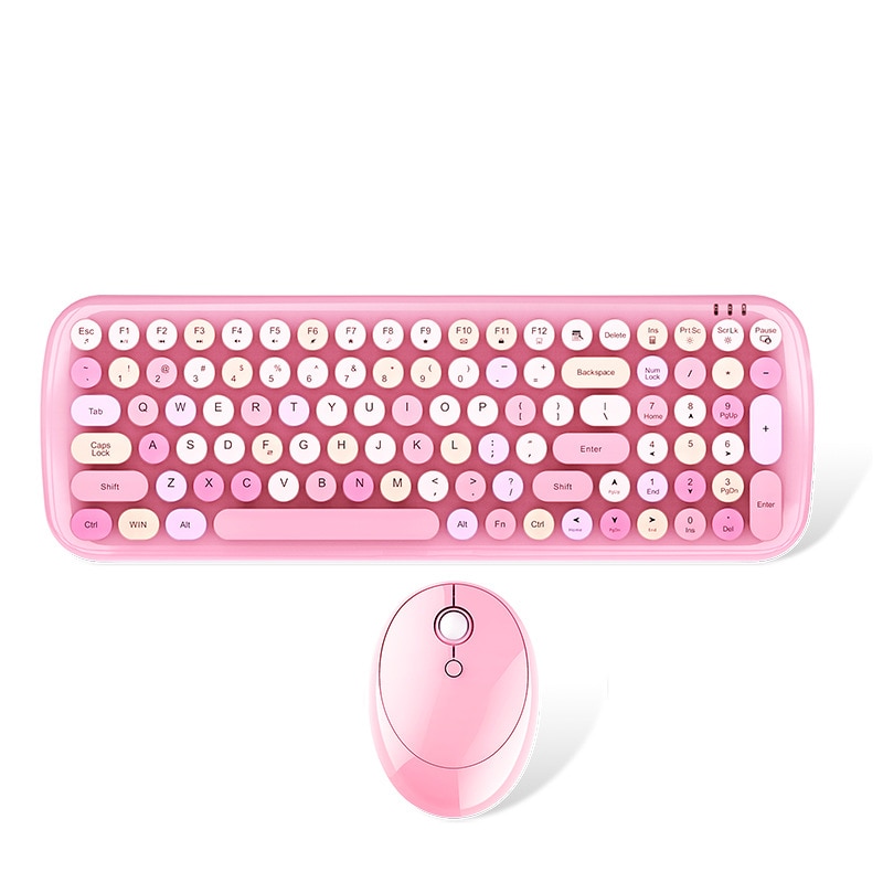Ferris Candy XR Pink GIRL'S's Heart Wireless Keyboard and Mouse Set