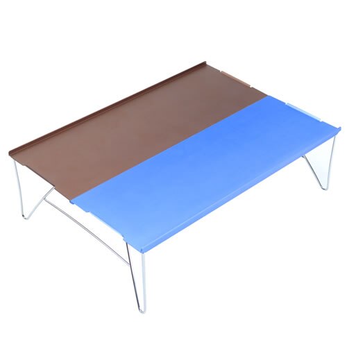 Udendørs personligt bord foldbart lille bærbart foldebord mini cykel vandreture camping tilbehør aluminium: 04