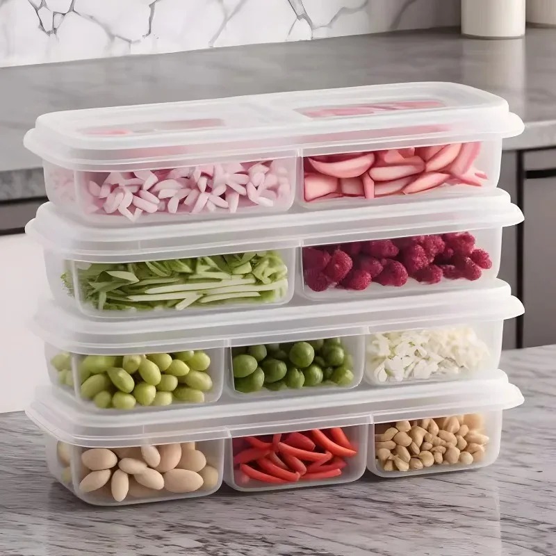 1/10Stck Kunststoff schärfer Kasten Kühlschrank Fleisch Erhaltung Kasten Gemüse Obst Lagerung Container Küche Fleck Mittagessen Versiegelt lagerung