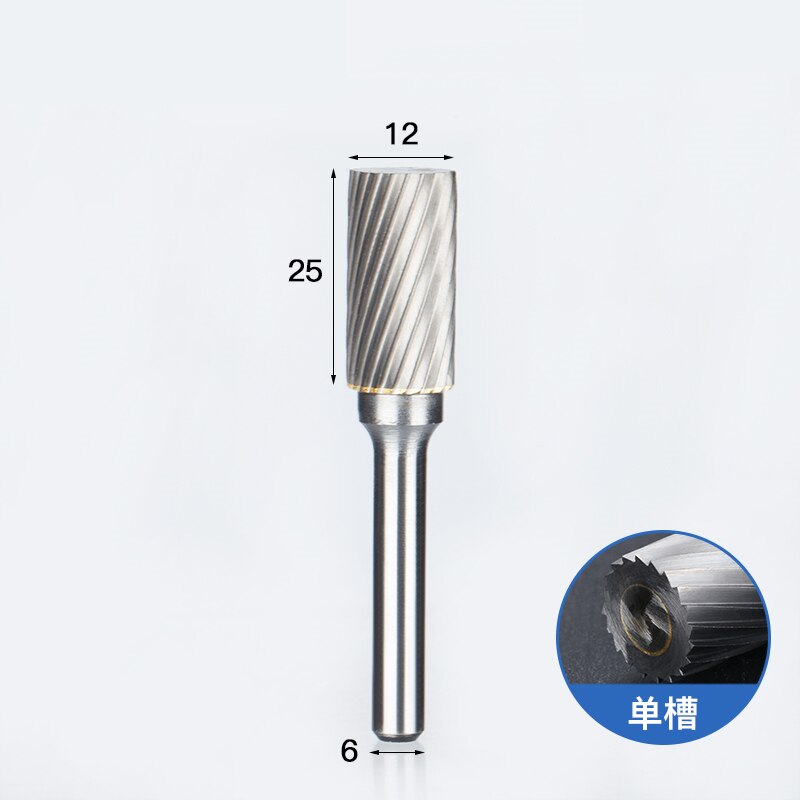 1pc-free vhm tungsten staal frees, 6mm schacht EEN soort Metalen elektrische slijpen hoofd, polijsten tool: A1225M06