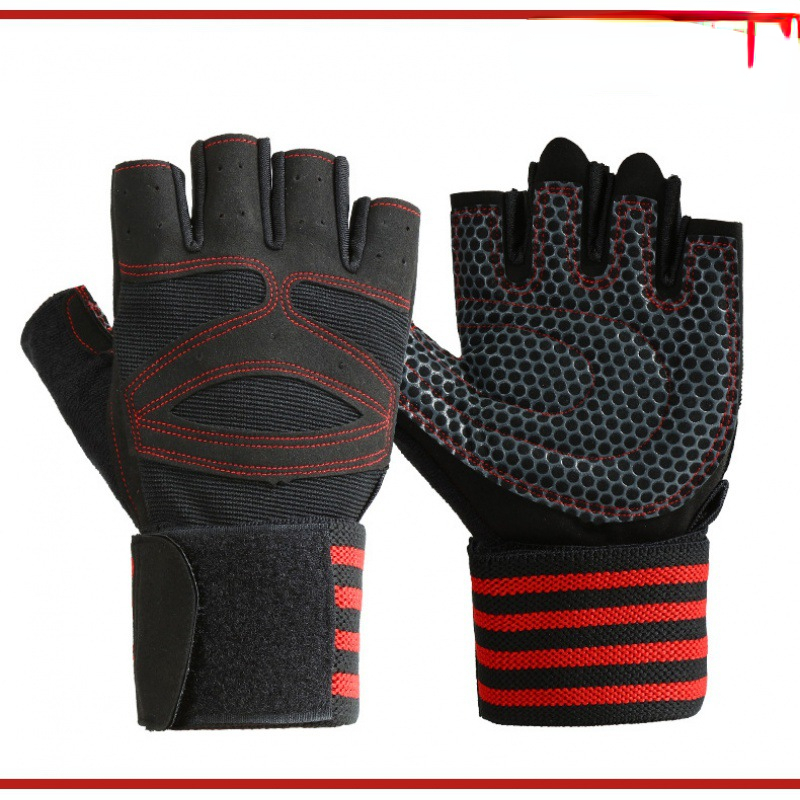 Luvas de ginásio fitness luvas de levantamento de peso musculação treinamento esportes treino ciclismo esportes luvas de treino masculino feminino m/l/xl