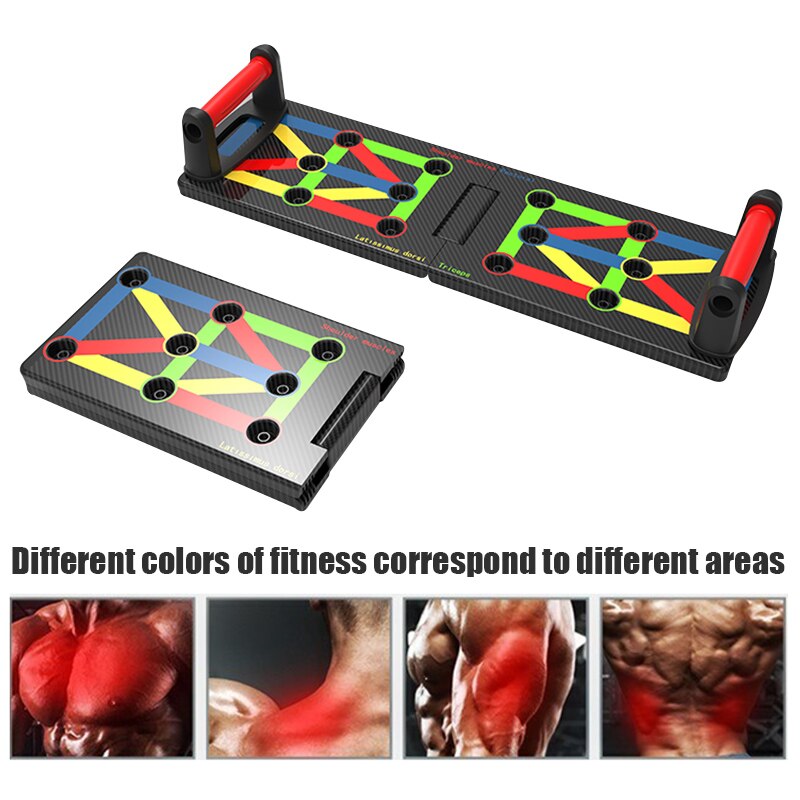 14 in 1 Push-Up Rack Board Training Sport Workout Fitness Gym Equipment Push Up Stand for ABS Abdominal Muscle Building Exercise