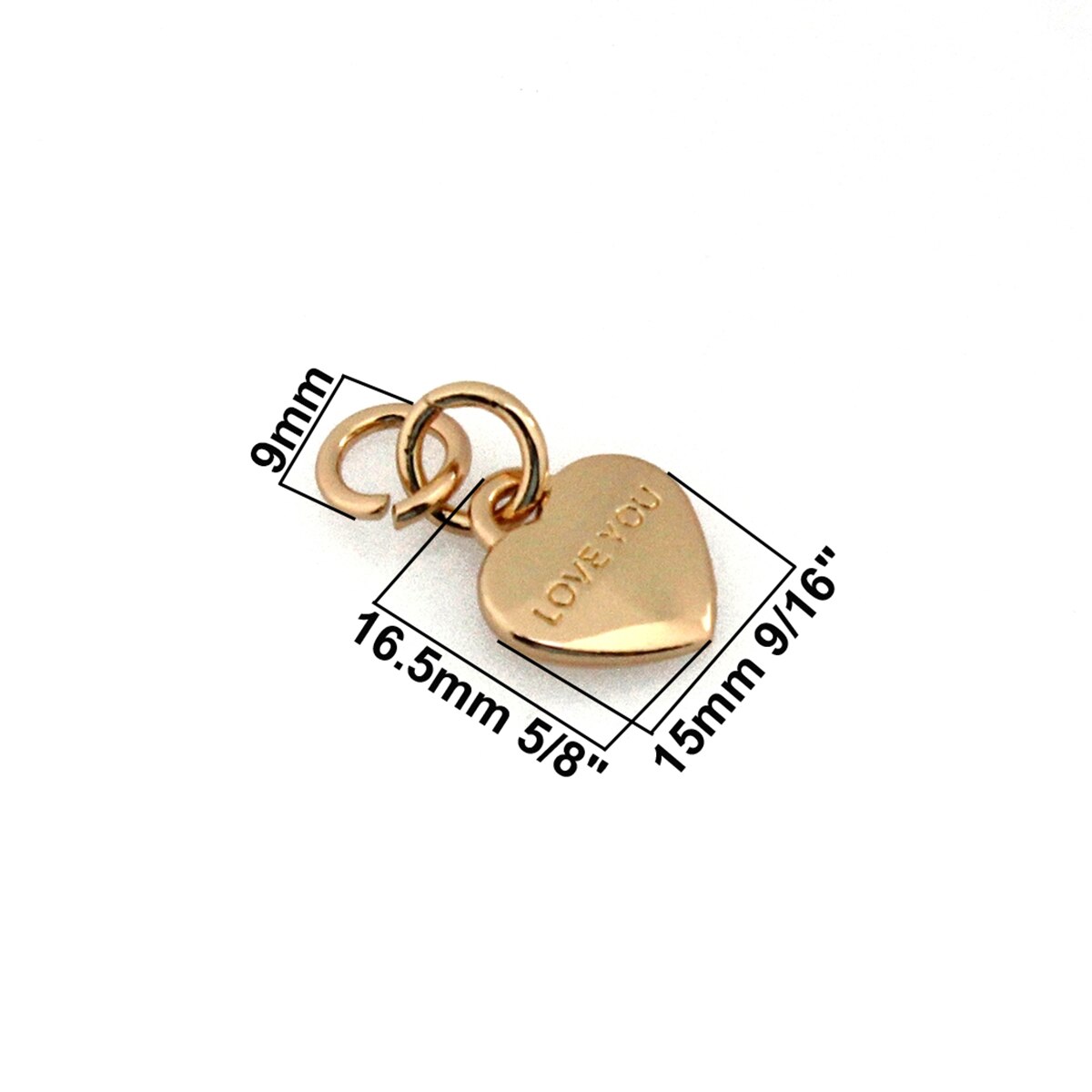 2 pièces en métal en forme de cœur, pendentif à fermeture éclair pour sac à main, porte-monnaie, bagages, chaussures, quincaillerie, fermeture, accessoires de sac