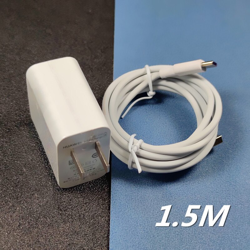 40W charger Original Huawei Super charge EU US 1M 1.5M 2M 5A Type C cable for P40 + PRO P30 P20 Mate 30 x 20 MAX Nova 4 5 5t: US charge 1.5M cable