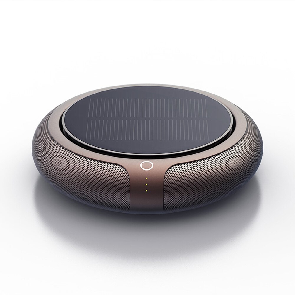 Solar Air Purifier Vehicle-mounted Negative Ion Generator Air Cleaner Anion Ionizer Generator Fresh Air (Black): Golden