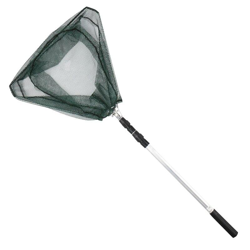 Fishing Landing Net Tool 1.5/1.7/1.9m Foldable Lightweight Aluminum Alloy Retractable Fish Net Telescoping Boat Fishing Net: Default Title