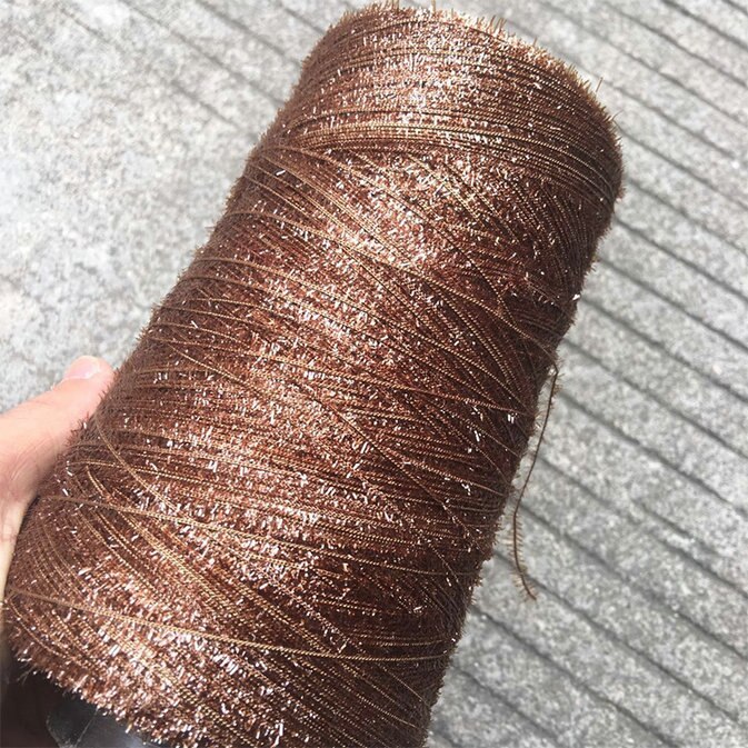 250 g/partij garen voor breien fiber hand breien Gehaakte breien weave knit flash cord Speciale fancy Heldere zijde ZL6: coffee