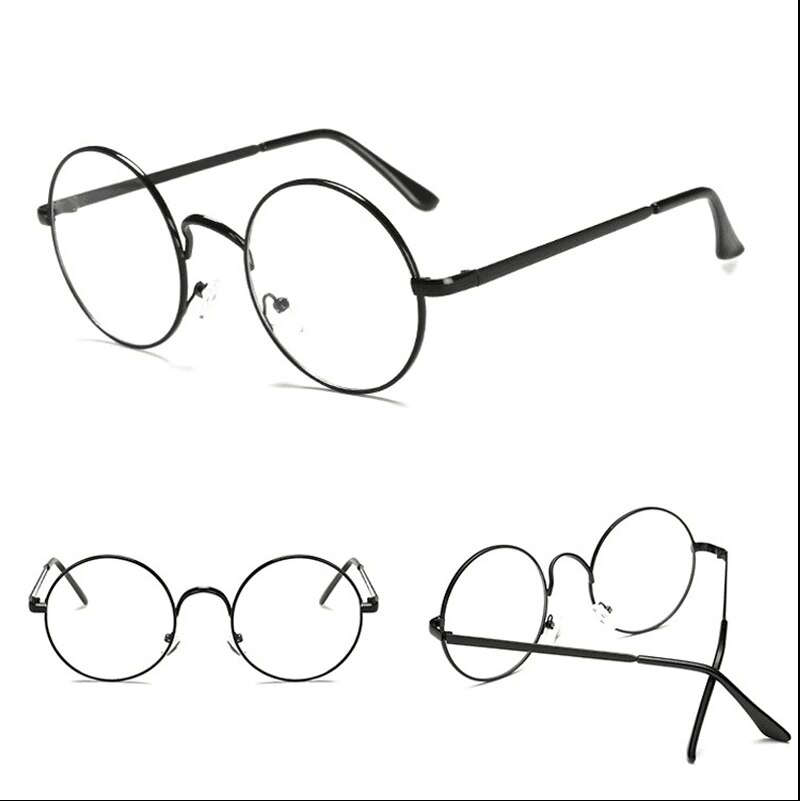 retro mirror men's and women's large frame round e... – Vicedeal