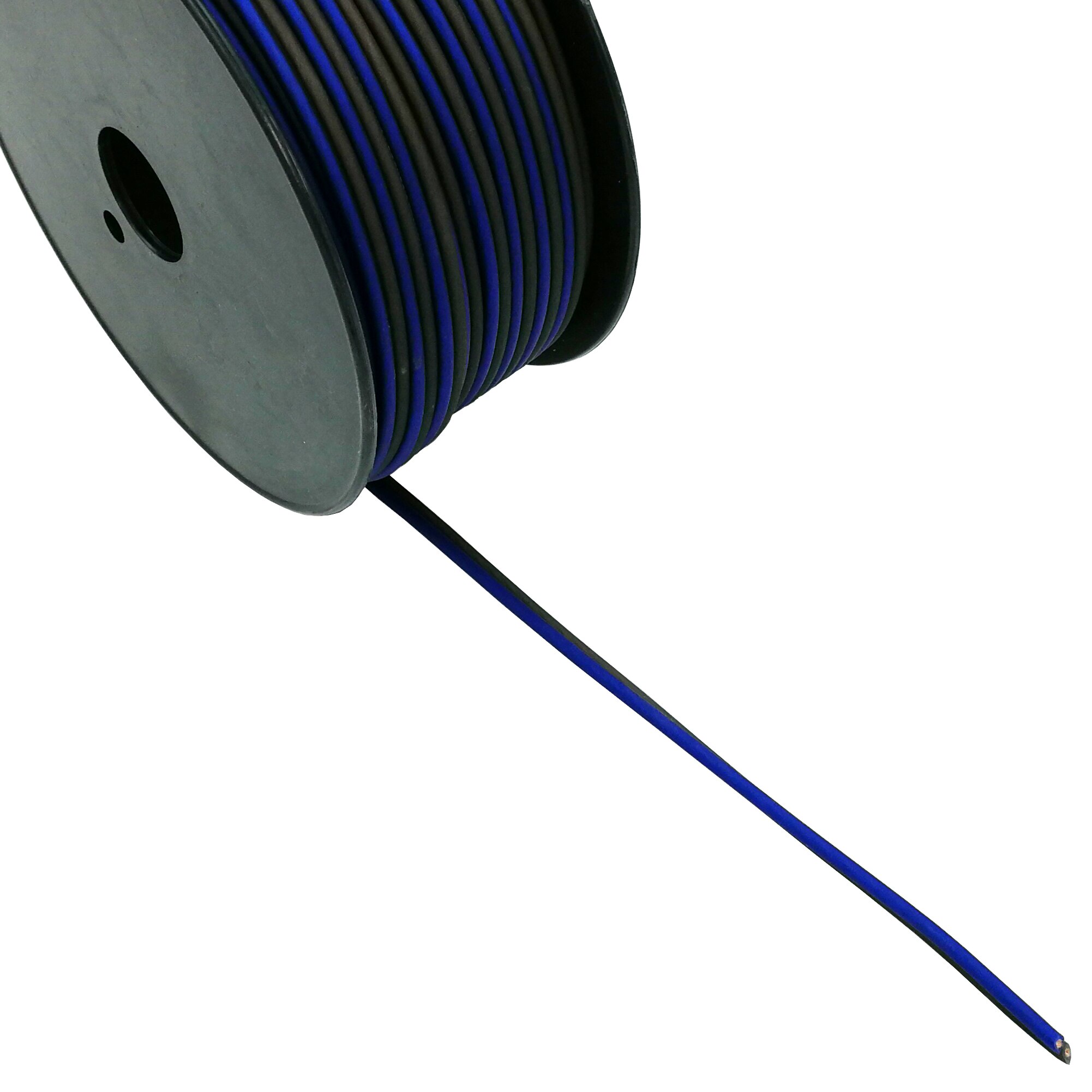 Retail OEM DIY Home or Car Audio Speaker Wire Cable CCA 16 AWG Gauge / 1.3mm Square Blue Black Super Flexible Jacket