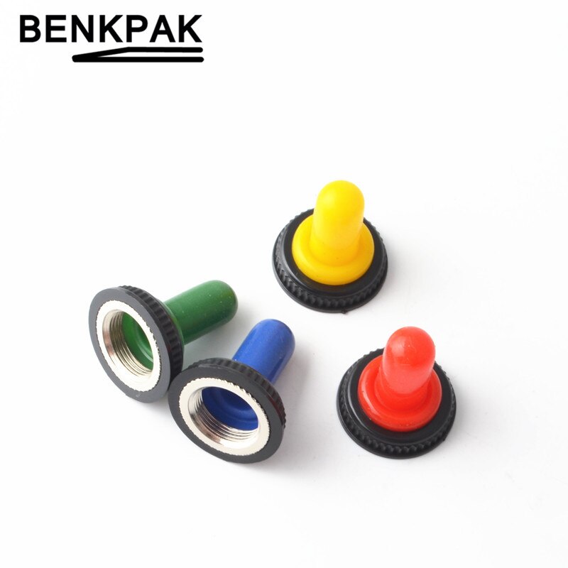 12mm toggle switch boot green red yellow blue water proof cover