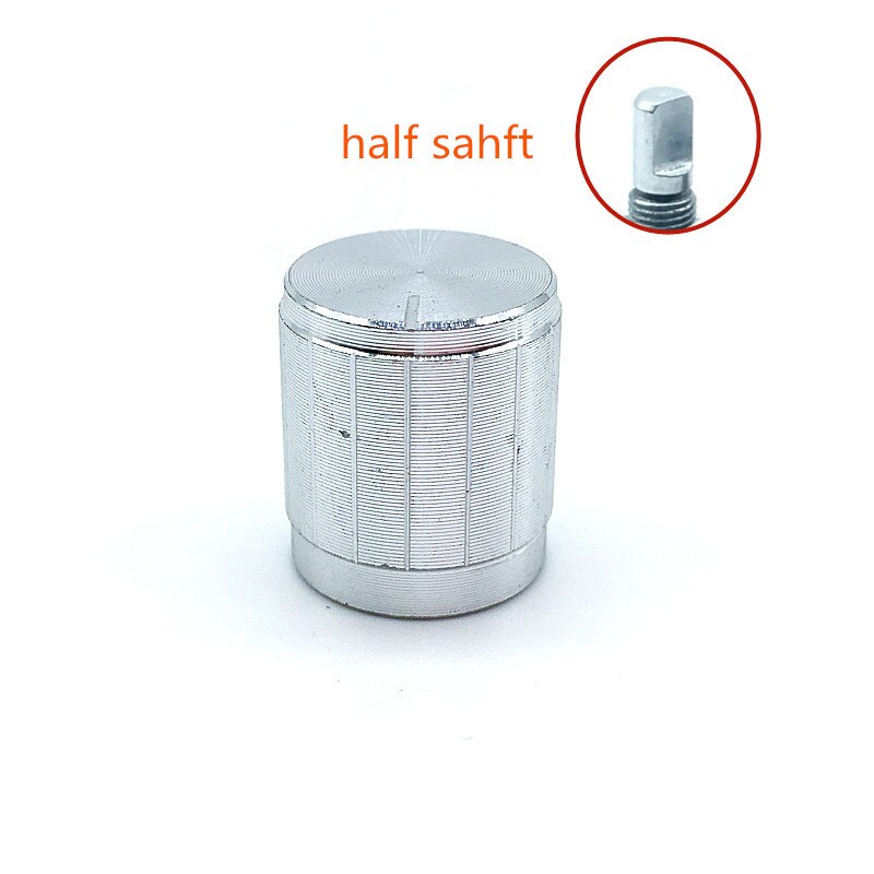 5 Pcs Zwart Goud Zilver Aluminium Knoppen 15 Mm X 17 Mm Potentiometer Encoder Knop Plum As Half As: Silver Half Shaft