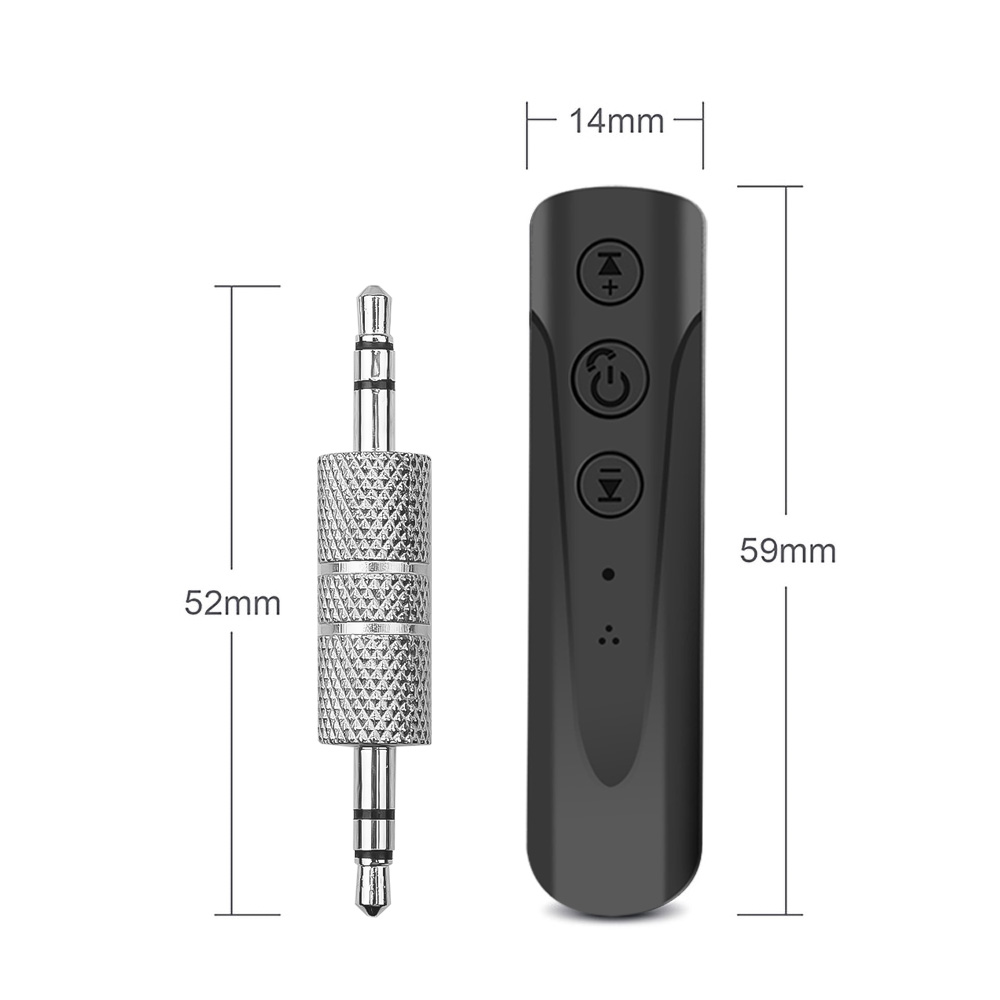 Kebidumei bluetooth højttaler bil bluetooth aux universal 3.5mm jack håndfri auto modtager musik bil bluetooth modtagere