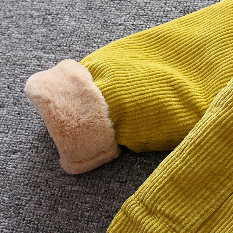 Baby Peuter Pluche Corduroy Jas Herfst Voor Jongens Meisjes Winter Lange Mouwen Button Down Uitloper Winter Warm Cardigan1-4Years