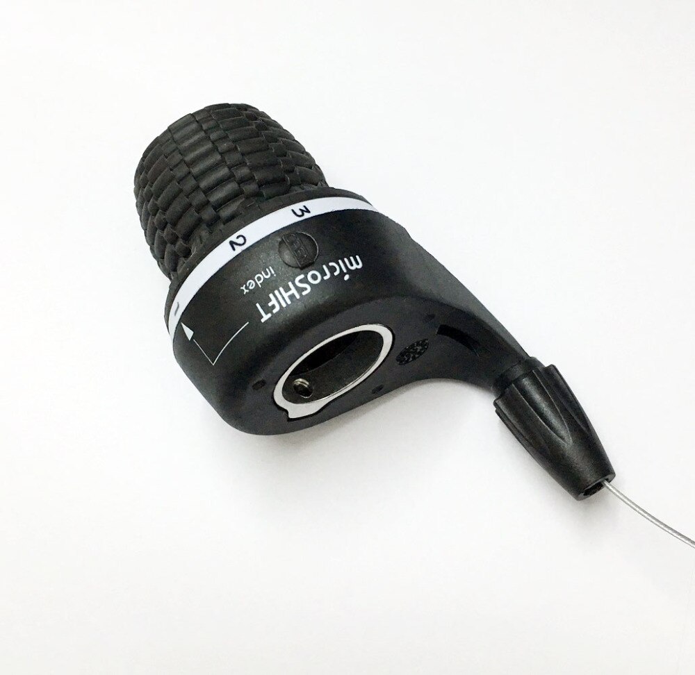 Microshift Twist MTB Cycling Bike Left &amp; Right Twist Grip Gear Shifters 3X7 Speeds Trip DIP Compatible for Shimano Shifters