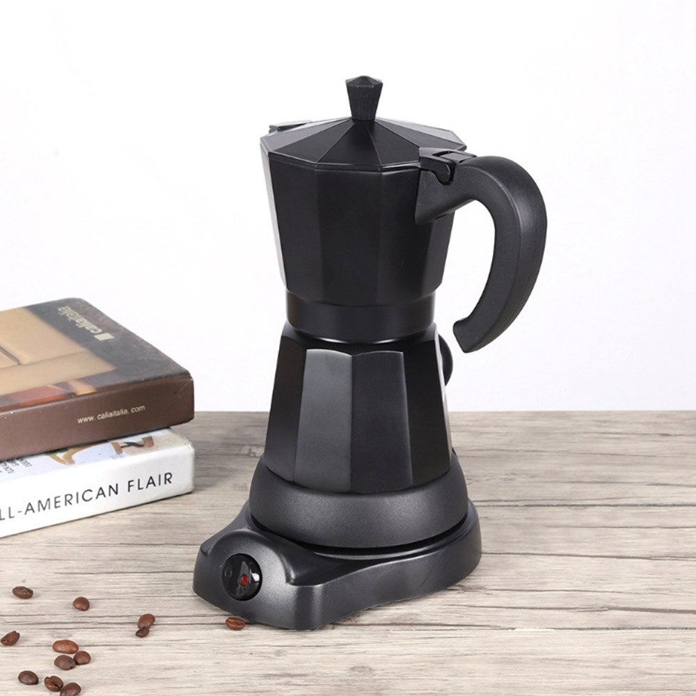 300ml Plug-In Coffee Appliance Coffee Pot Espresso Machine Portable Aluminum Electric Mocha Pot