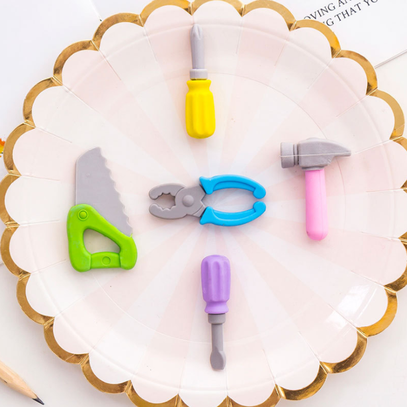 Cartoon Hamer Tang Schroevendraaier Reparatie Tool Gum Rubber Creatieve Accessoires Koreaanse Briefpapier Kantoor Schoolbenodigdheden