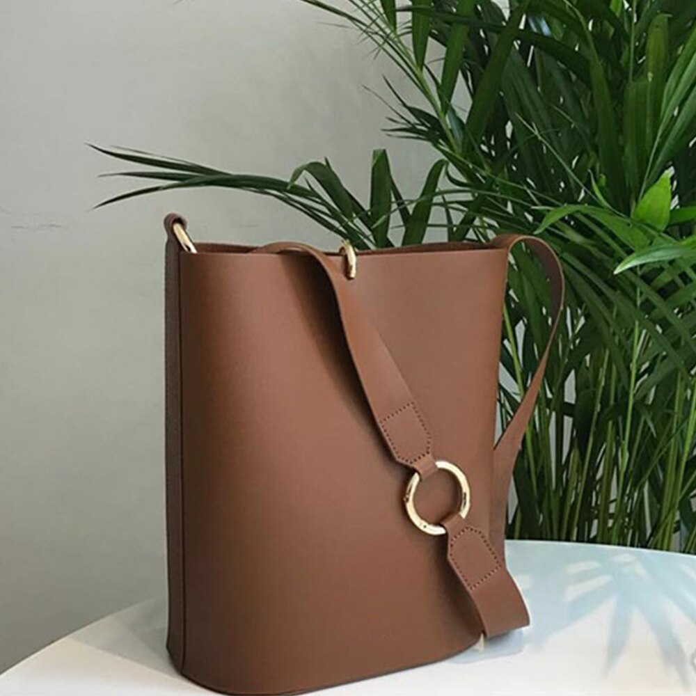 Jahrgang Weibliche Tote Eimer Tasche Neue PU Leder frauen Handtasche Reise Schulter Bote Tasche
