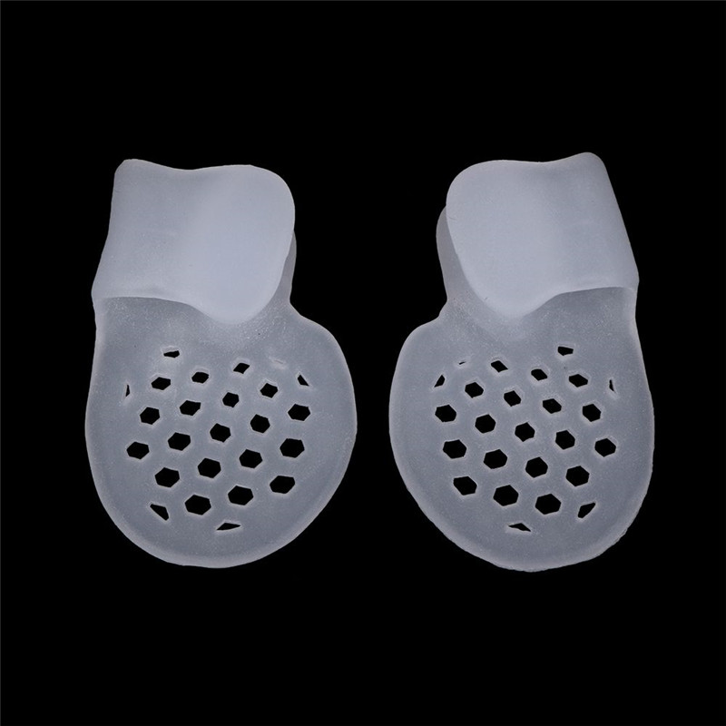 2 stk myk silikon lilletå tommel gjenbrukbar daglig bruk tåskillere spacer unisex pustende hallux valgus tærskillere